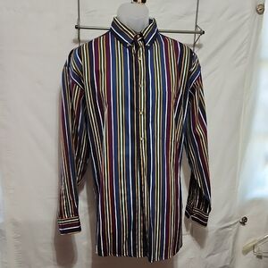 NWOT SzL Loafers Multicolor Striped Men's Shirt